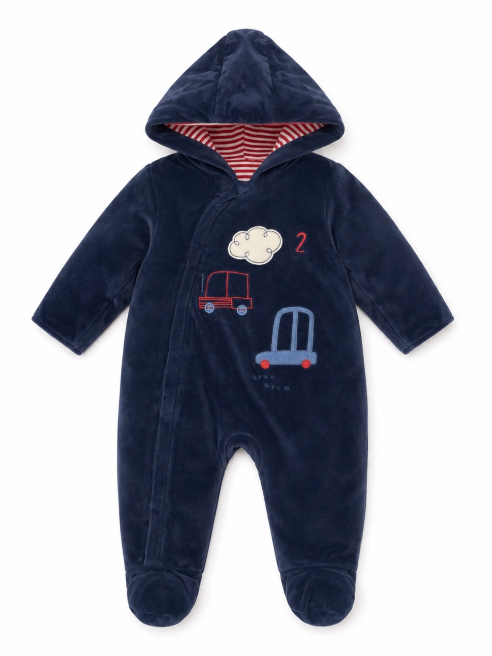 M Baby Hooded Plush Pramsuit / Fleece Snowsuit, 3–6 Months